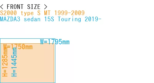 #S2000 type S MT 1999-2009 + MAZDA3 sedan 15S Touring 2019-